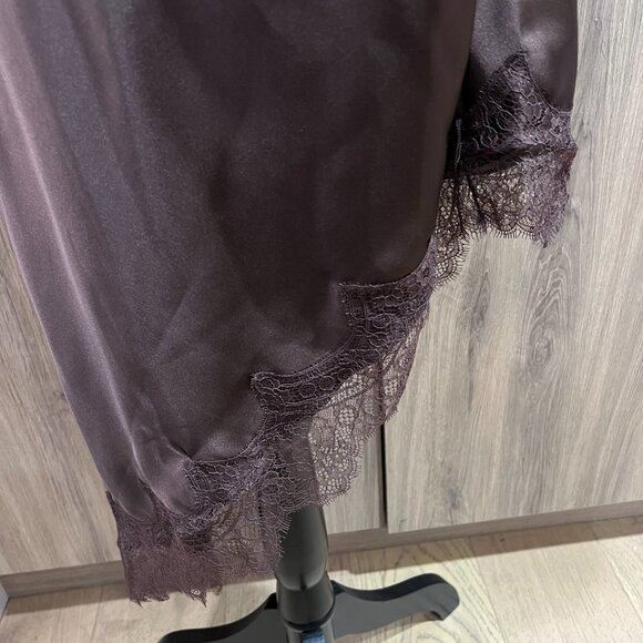 NWT Zara Satin Effect Lace Dress - Picture 11 of 15